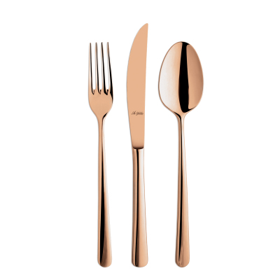 Aryıldız Viole Bronz 24 Parça 6 Kişilik Çatal Kaşık Bıçak Takımı - ARYILDIZ