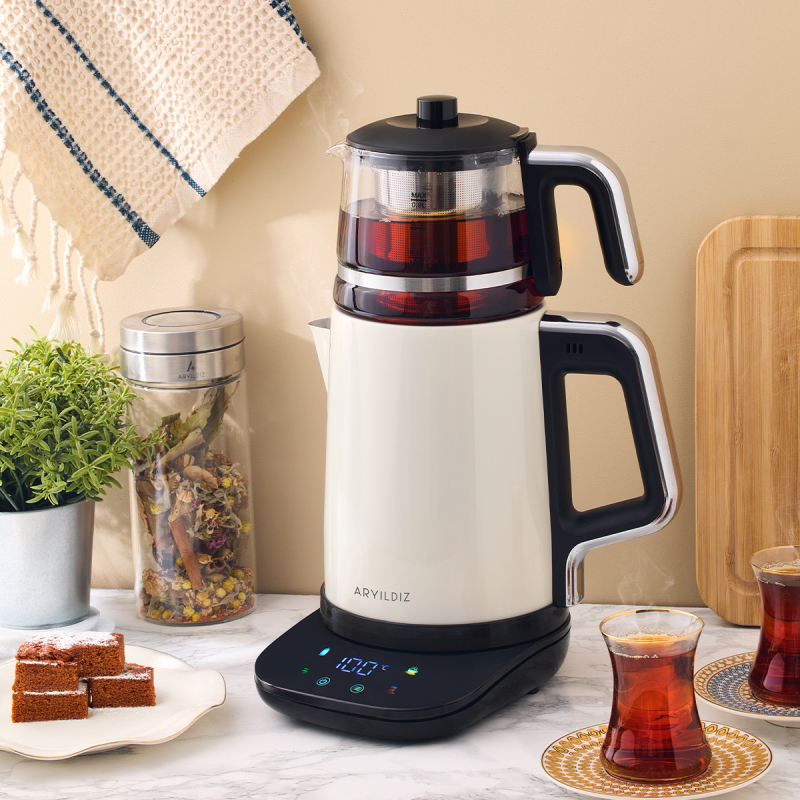 Aryıldız Vision Prime Çay Makinesi Krem - 1