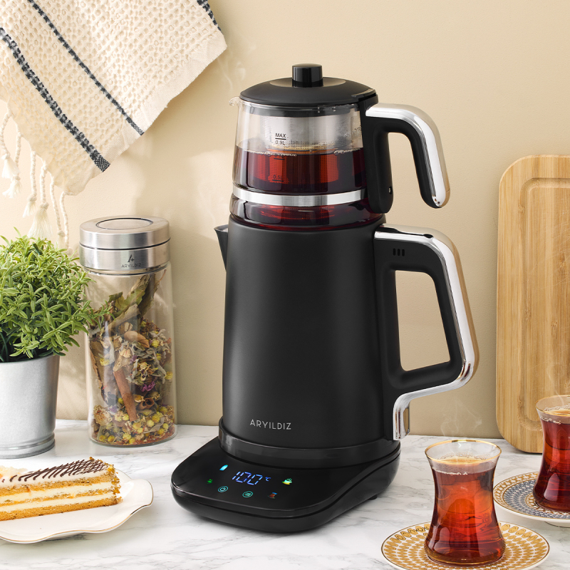 Aryıldız Vision Prime Çay Makinesi Mat Siyah - 1