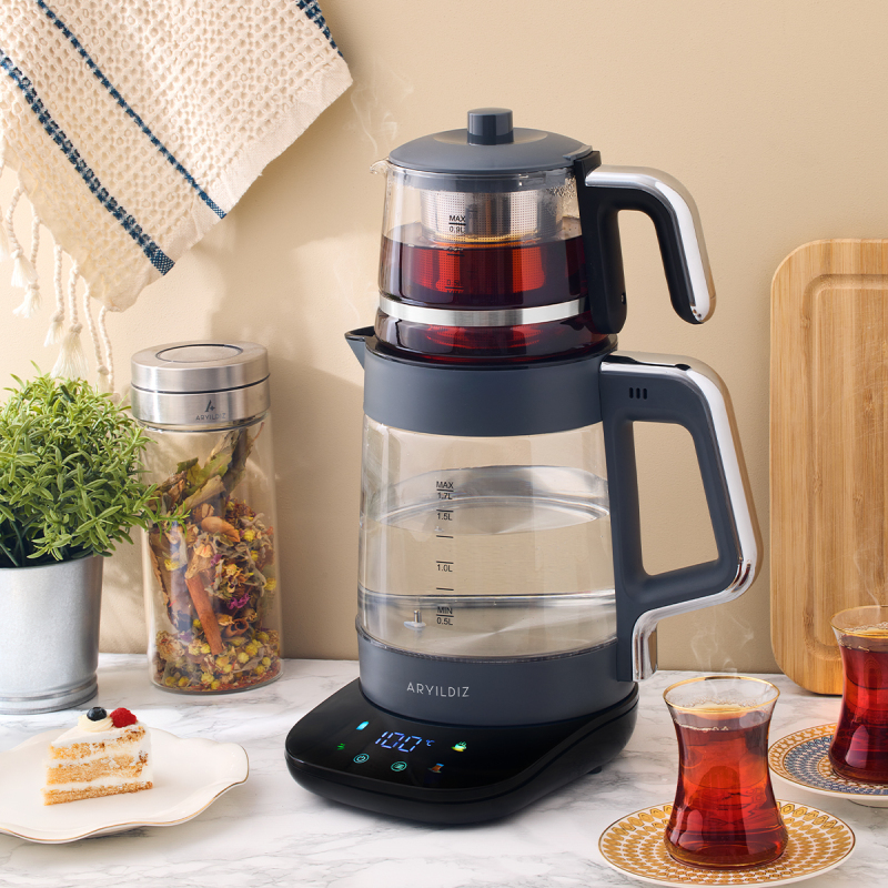 Aryıldız Vision Shine Çay Makinesi Antrasit - 1