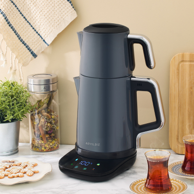 Aryıldız Vision Steel Çay Makinesi Antrasit - ARYILDIZ