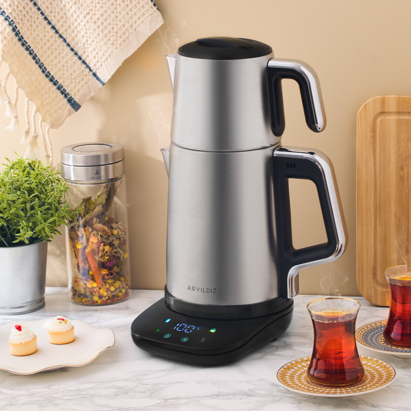 Aryıldız Vision Steel Çay Makinesi İnox - 1