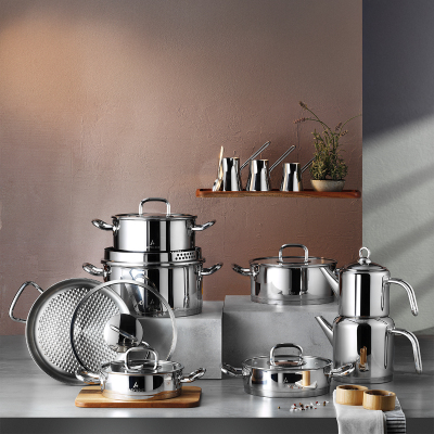 Aryıldız Vogue 20 Parça Cam Kapak Ideal Çelik Çeyiz Seti - ARYILDIZ