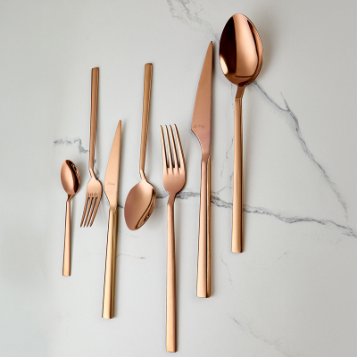 Aryıldız Vogue Bronz 84 Parça 12 Kişilik Çatal Kaşık Bıçak Takımı - ARYILDIZ