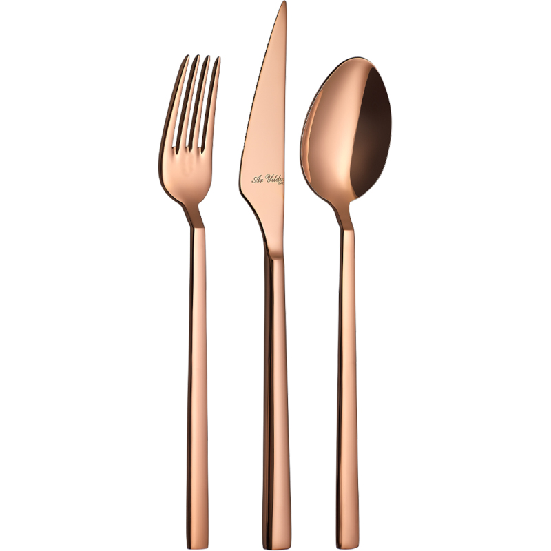 Aryıldız Vogue Bronz 84 Parça 12 Kişilik Çatal Kaşık Bıçak Takımı - 2