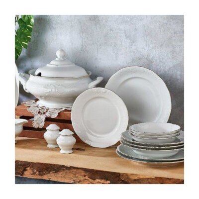 Aryıldız 60 Parça 12 Kişilik Porselen Yemek Takımı - ARYILDIZ