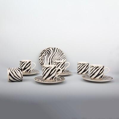Aryıldız Zebra 6 Kişilik Türk Kahve Fincan Takımı 100 Ml - ARYILDIZ