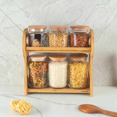 Bambum Bench Plus 7 Parça Standlı Baharat Takımı - BAMBUM