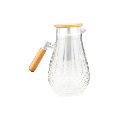 Bambum Glacy Bambu Kapaklı Cam Sürahi - BAMBUM