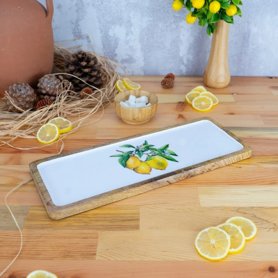 Bambum Kangura Limon Dikdörtgen Tepsi Orta - BAMBUM