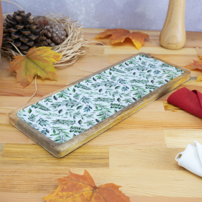 Bambum Kangura Yaprak Dikdörtgen Tepsi Orta - BAMBUM