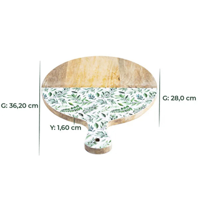 Bambum Kangura Yuvarlak Kesme ve Sunum Tahtası - 4