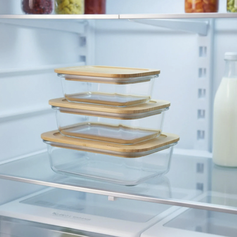 Bambum Lavi Dikdörtgen 3 Parça Saklama Kabı Seti - 4