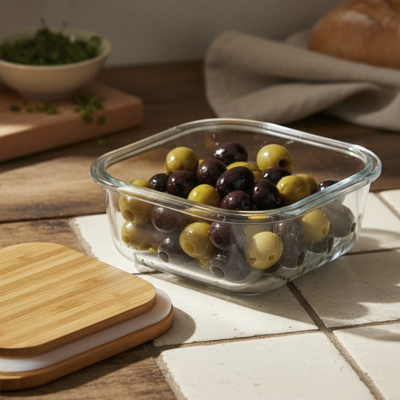 Bambum Lavi Kare 3 Parça Saklama Kabı Seti - 4