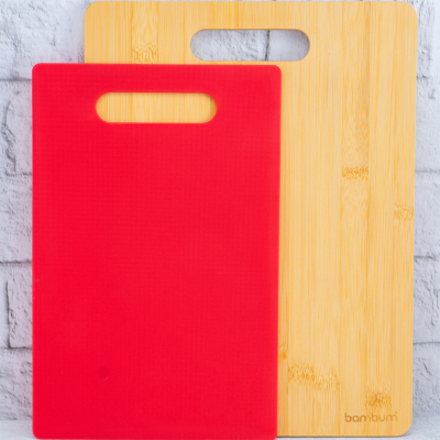Bambum Leona İkili Kesme Tahtası Kırmızı - 2
