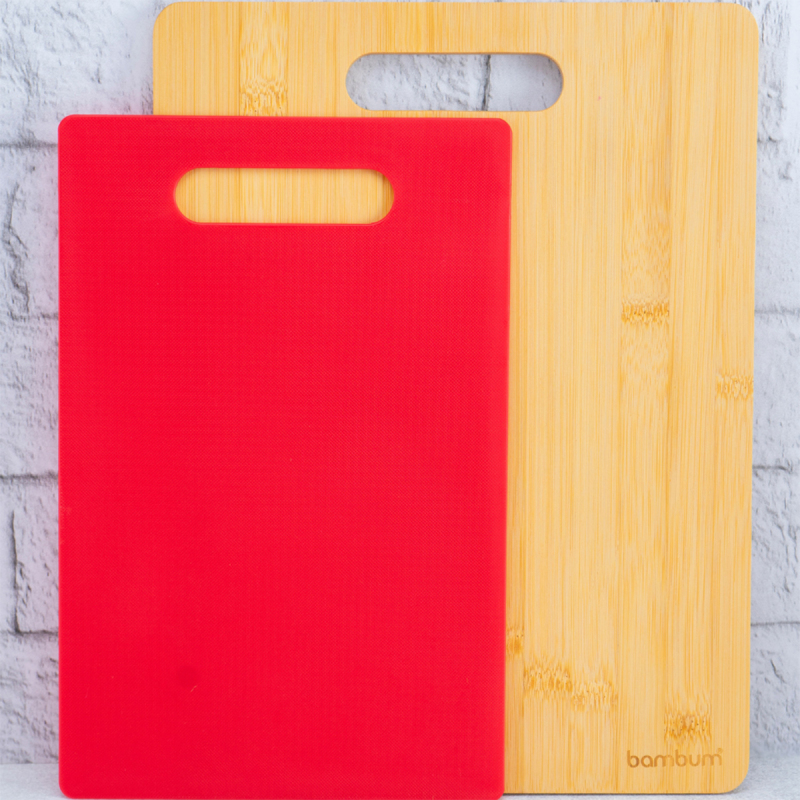 Bambum Leona İkili Kesme Tahtası Kırmızı - 2