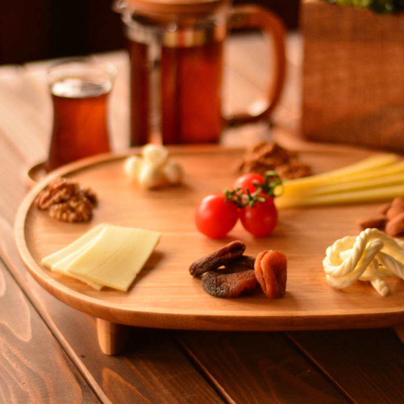 Bambum Meridius Ayaklı Sunum Tepsisi - 2