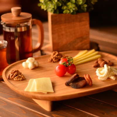 Bambum Meridius Ayaklı Sunum Tepsisi - 3