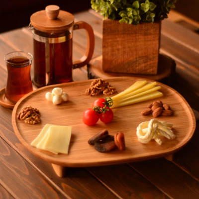 Bambum Meridius Ayaklı Sunum Tepsisi - 4