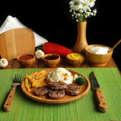 Bambum Penne Yuvarlak Tabak 20 cm - BAMBUM