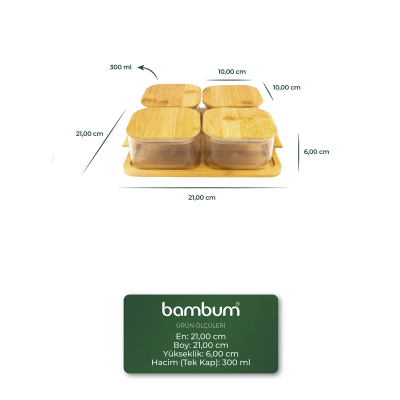 Bambum Penta 9 Parça Kahvaltı Seti - BAMBUM