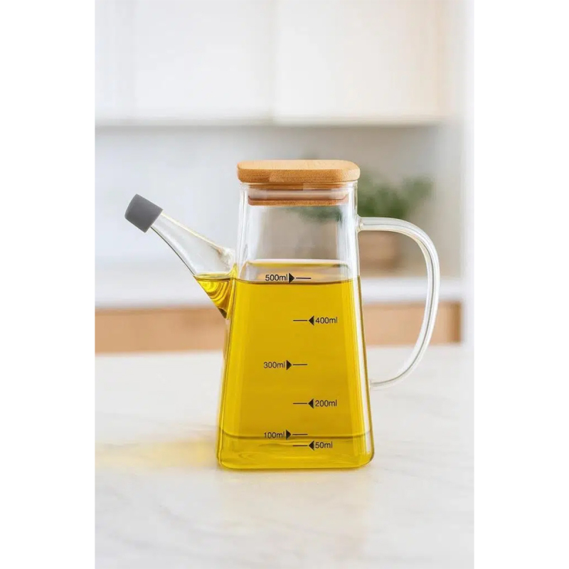 Bambum Rafa Bambu Kapaklı Yağdanlık 550 ml - 1