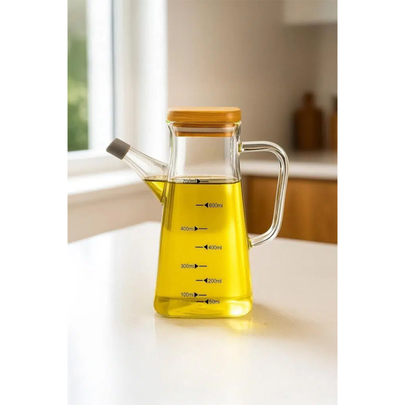 Bambum Rafa Bambu Kapaklı Yağdanlık 700 ml - 1