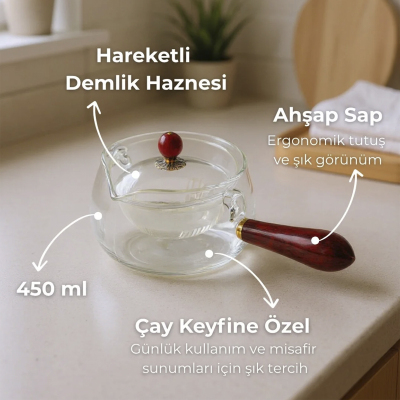 Bambum Shen Ahşap Cam Demlik - BAMBUM