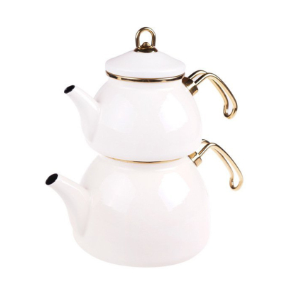 Bambum Taşev Regalo Kızartma Tencere & Çaydanlık Set Beyaz - 2