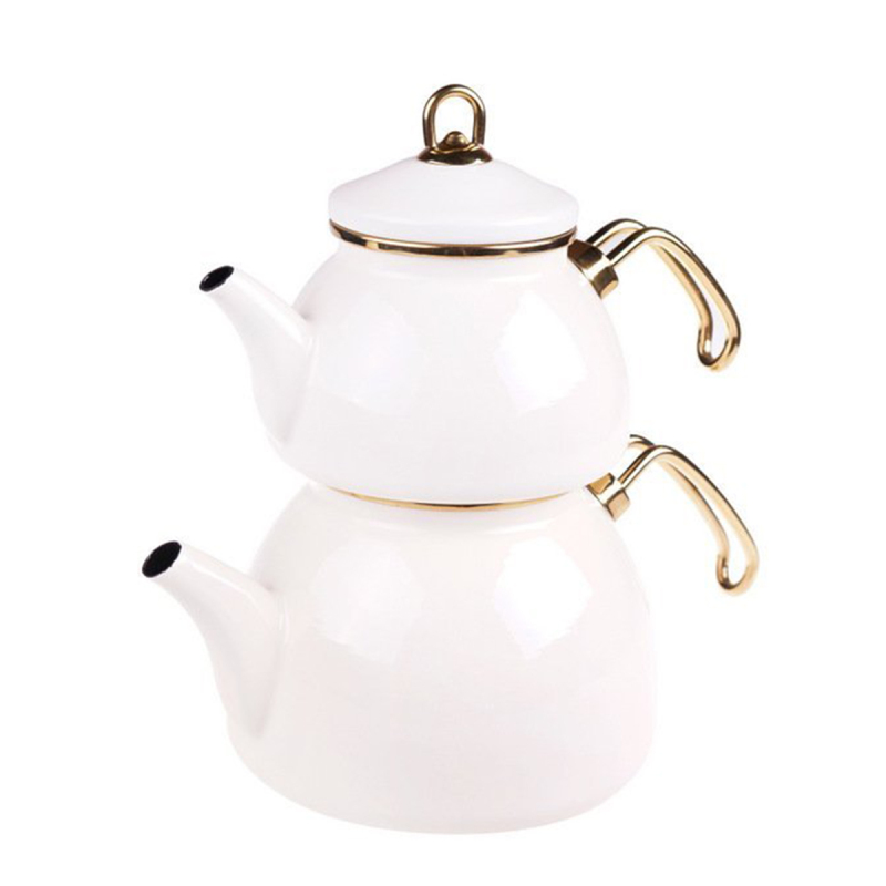 Bambum Taşev Regalo Kızartma Tencere & Çaydanlık Set Beyaz - 2