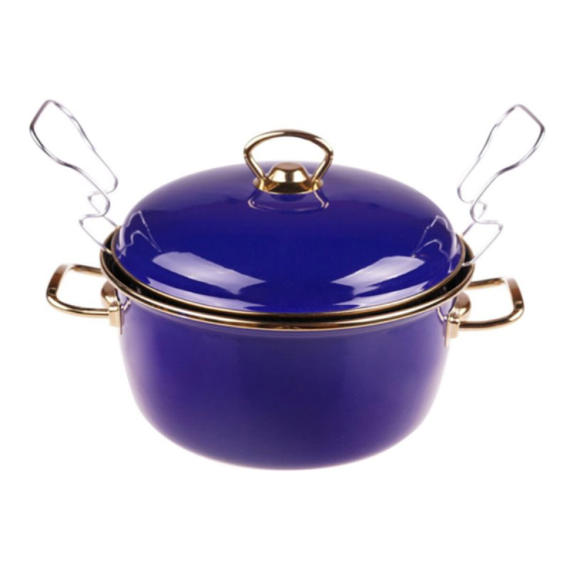 Bambum Taşev Regalo Kızartma Tencere & Çaydanlık Set Lacivert - 1