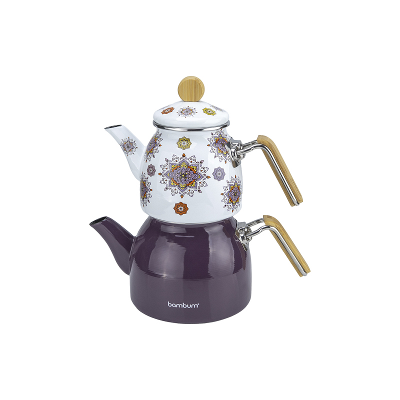 Bambum Taşev Unique Emaye Çaydanlık Mor - 2