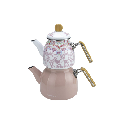 Bambum Taşev Unique Emaye Çaydanlık Pembe - 2