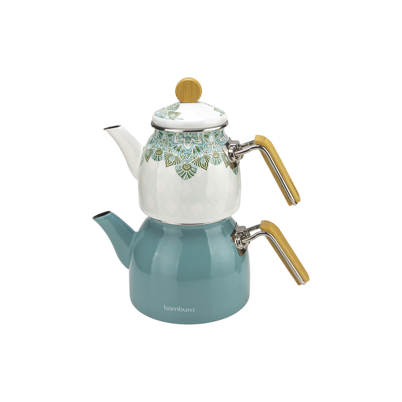 Bambum Taşev Unique Emaye Çaydanlık Turkuaz - 2