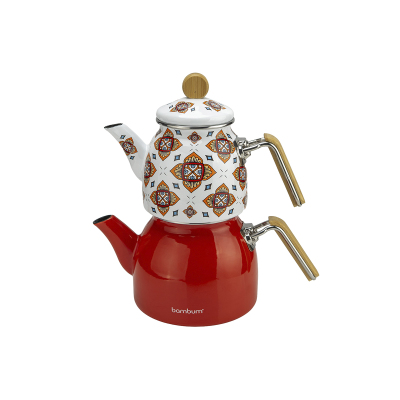 Bambum Taşev Unique Emaye Çaydanlık Turuncu - 2