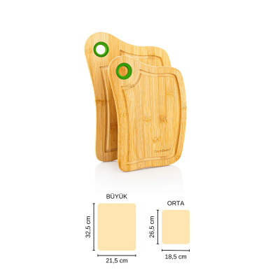 Bambum Zeri İkili Kesme Tahtası - 5