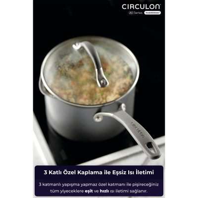 Circulon 18 cm Kapaklı Sos Tenceresi - CIRCULON