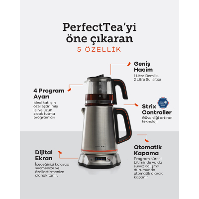 Dexart Perfect Tea Dijital Çay Makinesi Çelik - 3