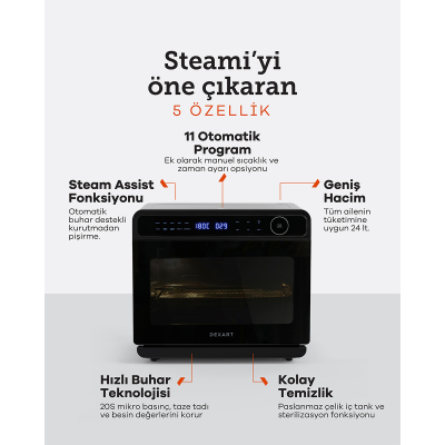 Dexart Steami 11-in-1 Multifunctional Buharlı Fırın - 3