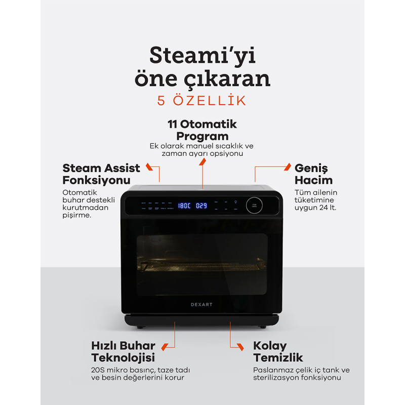 Dexart Steami 11-in-1 Multifunctional Buharlı Fırın - 3