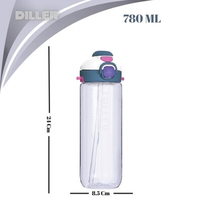 Diller Pipetli Su Matarası Beyaz 780 ml - 2