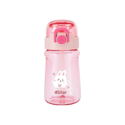Diller Tritan Pipetli Çocuk Matara Pembe 550 ml - DILLER