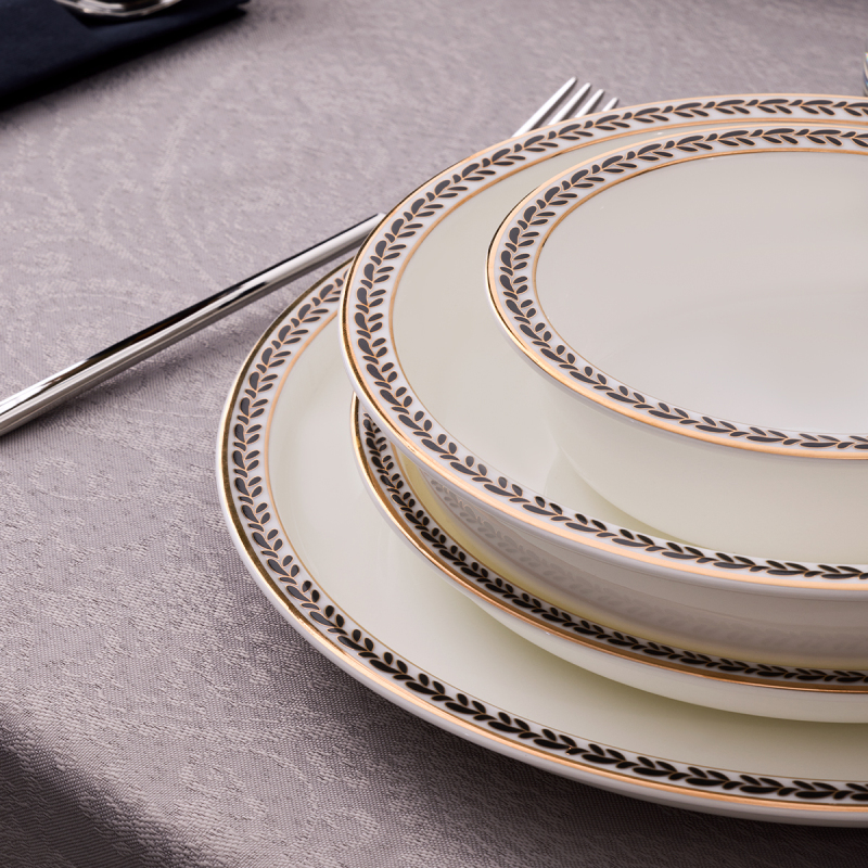 Evaliza Alaia Black Gold 60 Parça 12 Kişilik Yemek Takımı - 3