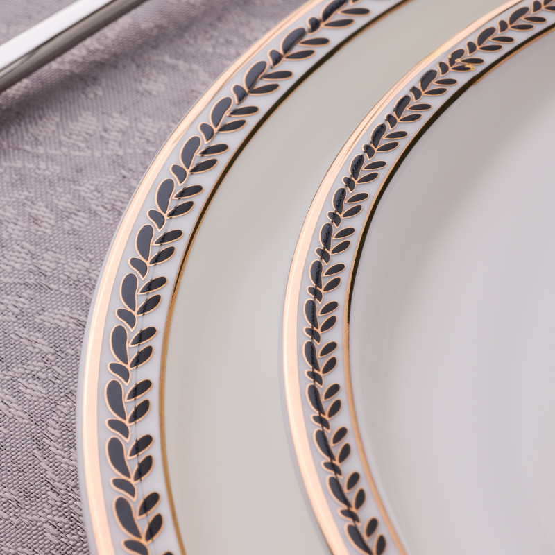 Evaliza Alaia Black Gold 60 Parça 12 Kişilik Yemek Takımı - 4