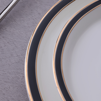 Evaliza Alaia Black Gold 60 Parça 12 Kişilik Yemek Takımı - 6