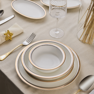 Evaliza Alaia Harmony Gold 60 Parça 12 Kişilik Yemek Takımı - 3