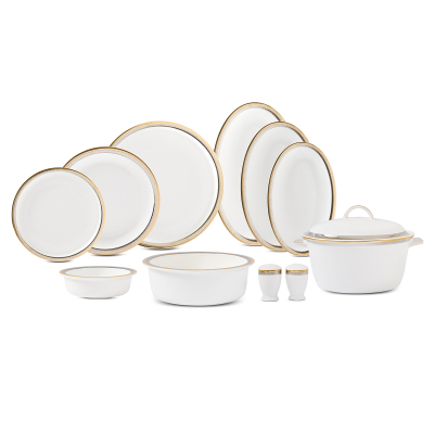 Evaliza Alaia Harmony Gold 60 Parça 12 Kişilik Yemek Takımı - 6