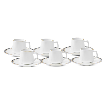 Evaliza Alaia Olive Gold 12 Parça 6 Kişilik Kahve Fincan Takımı 80 ml - 4