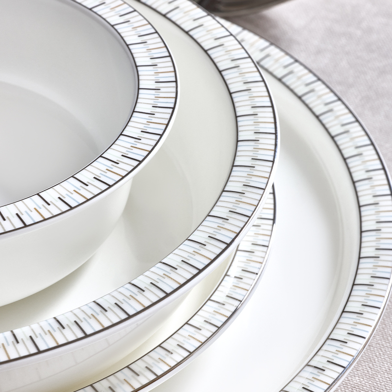 Evaliza Alaia Stella Platin 60 Parça 12 Kişilik Yemek Takımı - 5