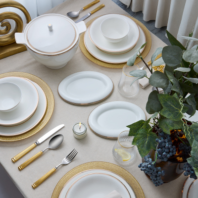 Evaliza Buckhingam Gold 60 Parça 12 Kişilik Yemek Takımı - 2